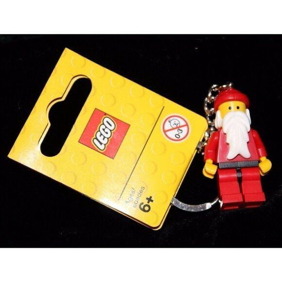 Lego Minifig Keychain Backpack Bag Charm 850150 Holiday Christmas Santa New NWT - Picture 1 of 6
